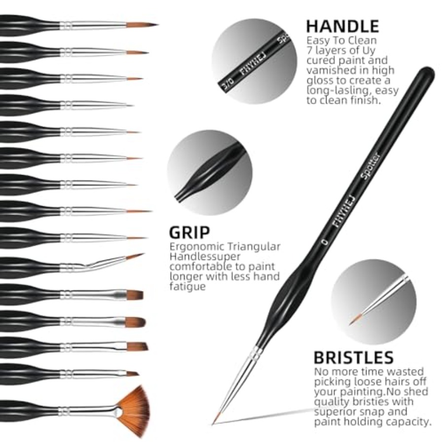 Detail Paint Brushes Set, 15PC – Detailing Brush Set Bewertung und Preis