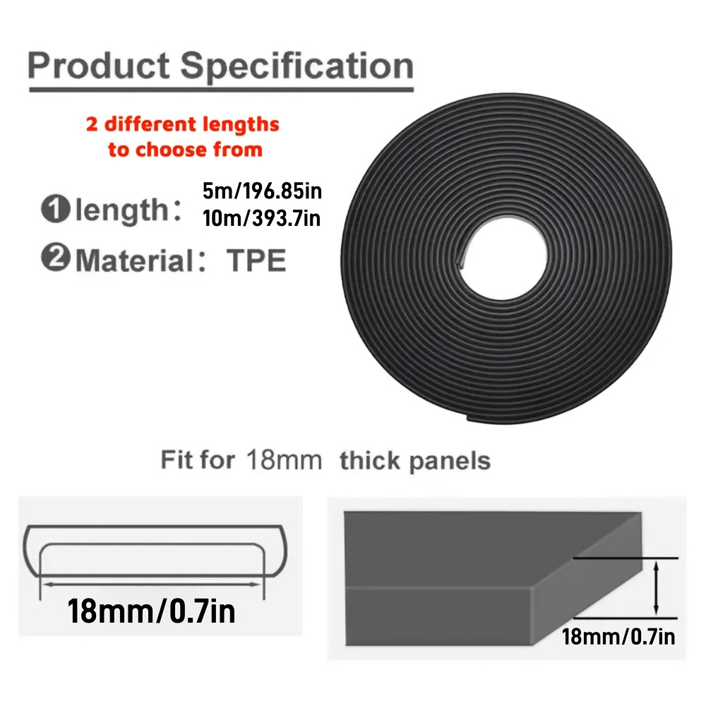5M Flexible TPE Edge Banding T – Trim Restorer Plastic Bewertung und Preis