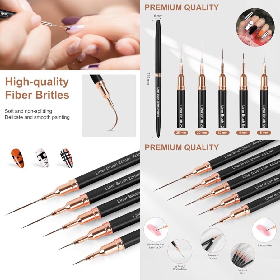 Metallic Nail Art Pens, Liner  – Detailing Brush Set Bewertung und Preis