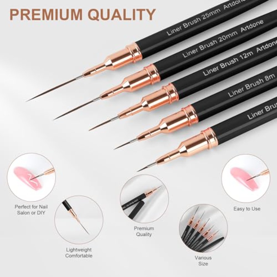 Metallic Nail Art Pens, Liner  – Detailing Brush Set Bewertung und Preis